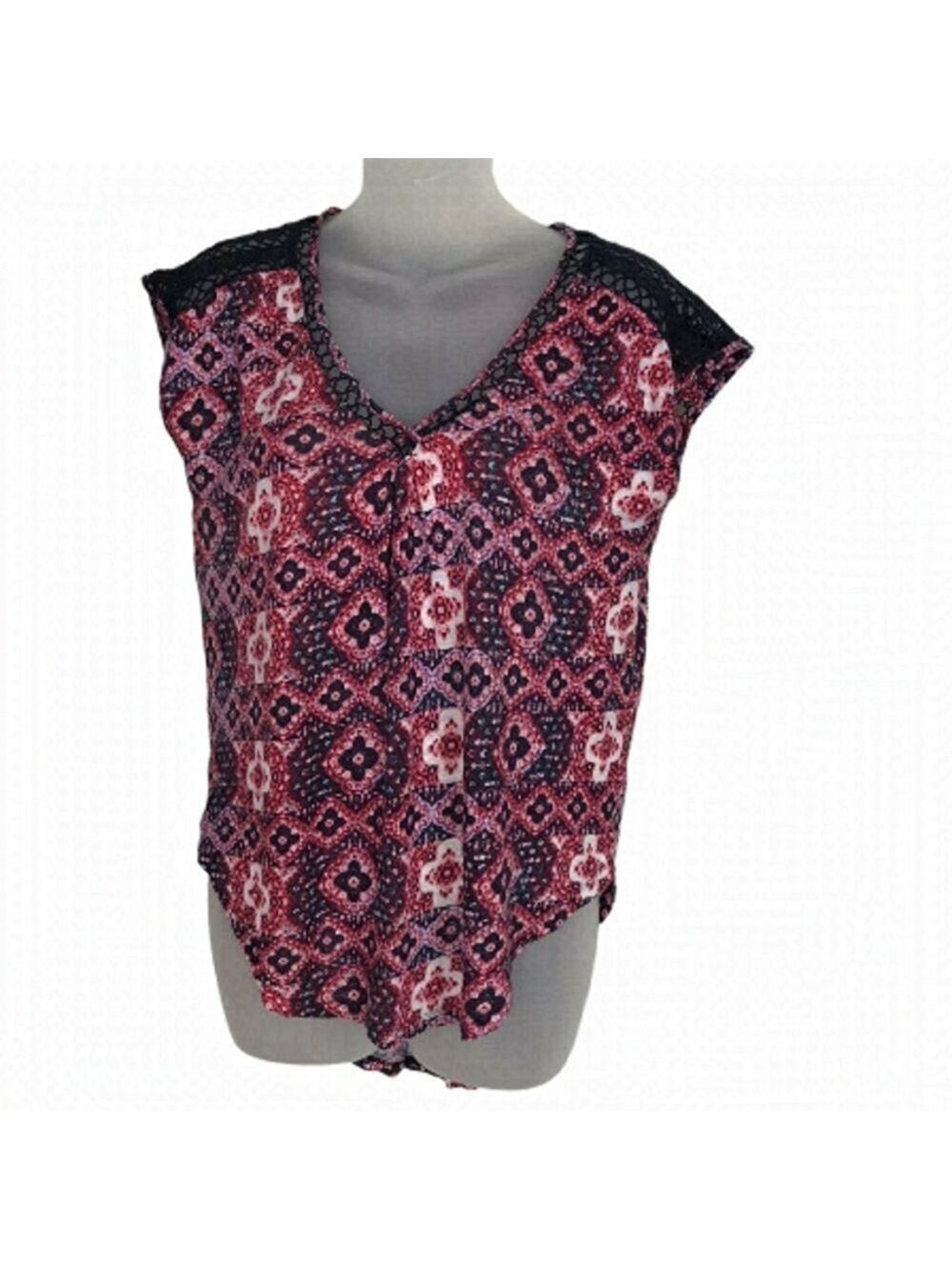 Lucky Brand Boho Colourful Sleeveless Shirt Size S
